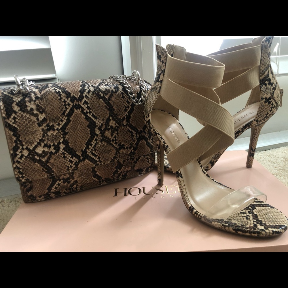 Miss Lola Snake Skin Heels